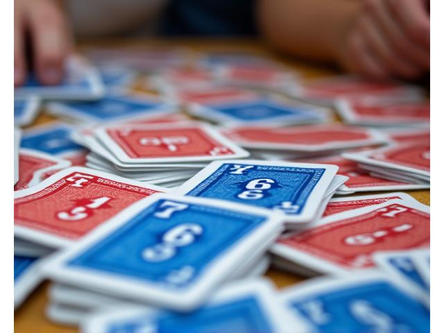 Skip-Bo Kartenspiel mit nummerierten Karten