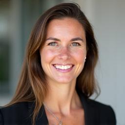 Julia König, lächelnd, Unterstützt bei Kasse und Kundenberatung.